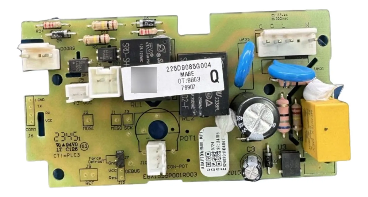 TARJETA GAS R600 NEVERA MABE 225D9085G004 CKD91821