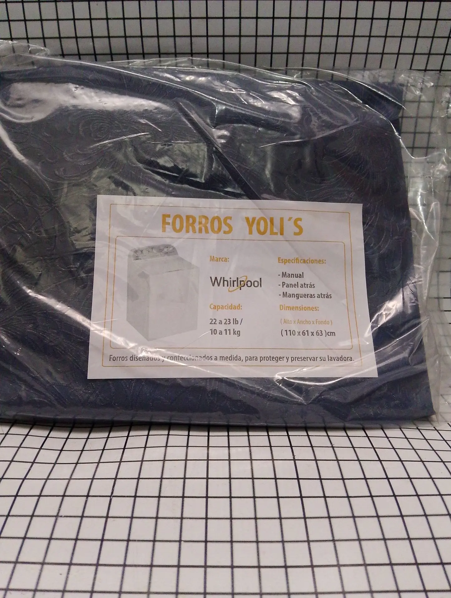 FORRO WHIRLPOOL AZUL (110x61x63) CM CARGA SUPERIOR - MANUAL 22-23LB Y 10-11KG CKD90507
