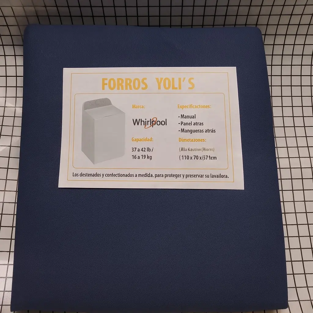 FORRO WHIRLPOOL AZUL (110x70x67) CM CARGA SUPERIOR - MANUAL DE 37-42LB 16-19KG CKD90508