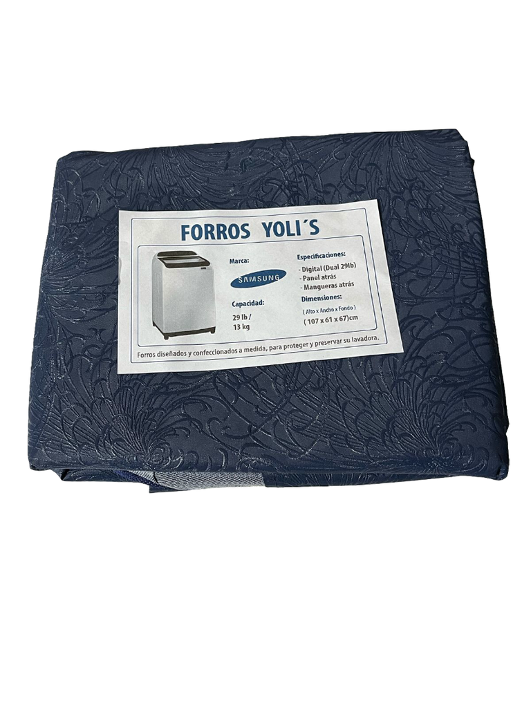 FORRO AZUL DUAL 29LB DIGITAL PANEL ATRÁS MANGUERA ATRAS 29LB 13KG (107x61x67) CM LAVADORA SAMSUNG CKD90456