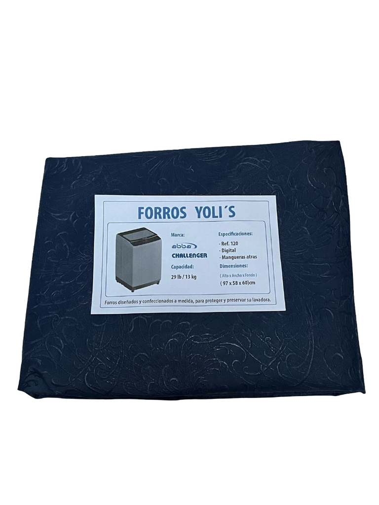 FORRO AZUL PARA LAVADORA MANUAL - DIGITAL Y MANGUERAS ATRÁS - REF. 120-29LB/13KG (97X58X60) CM LAVADORA CHALLENGER CKD90471