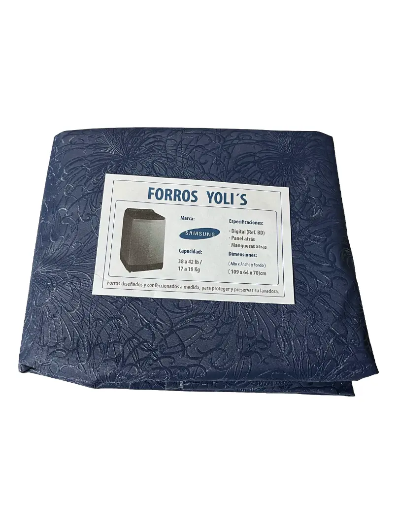 FORRO AZUL REF B.D DIGITAL - PANEL Y MANGUERAS  ATRÁS 38-42LB 17-19KG (109X64X70) CM  LAVADORA SAMSUNG CKD90460