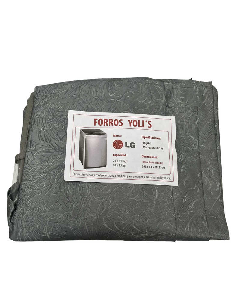 FORRO GRIS DIGITAL Y MANGUERA ATRÁS 20-31LB 10-15KG (98X61X58,5) CM LAVADORA LG CKD90481
