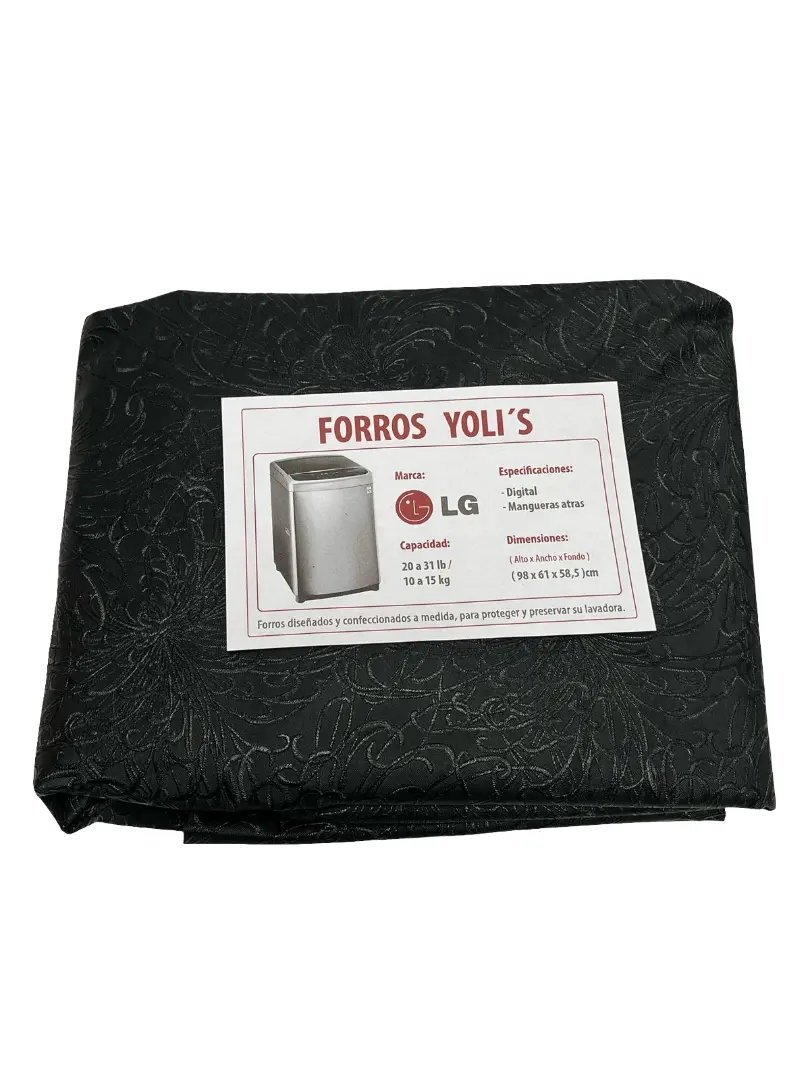 FORRO NEGRO DIGITAL MANGUERA ATRÁS 20-31LB 10-15KG (98X61X58,5) CM LAVADORA LG CKD90482