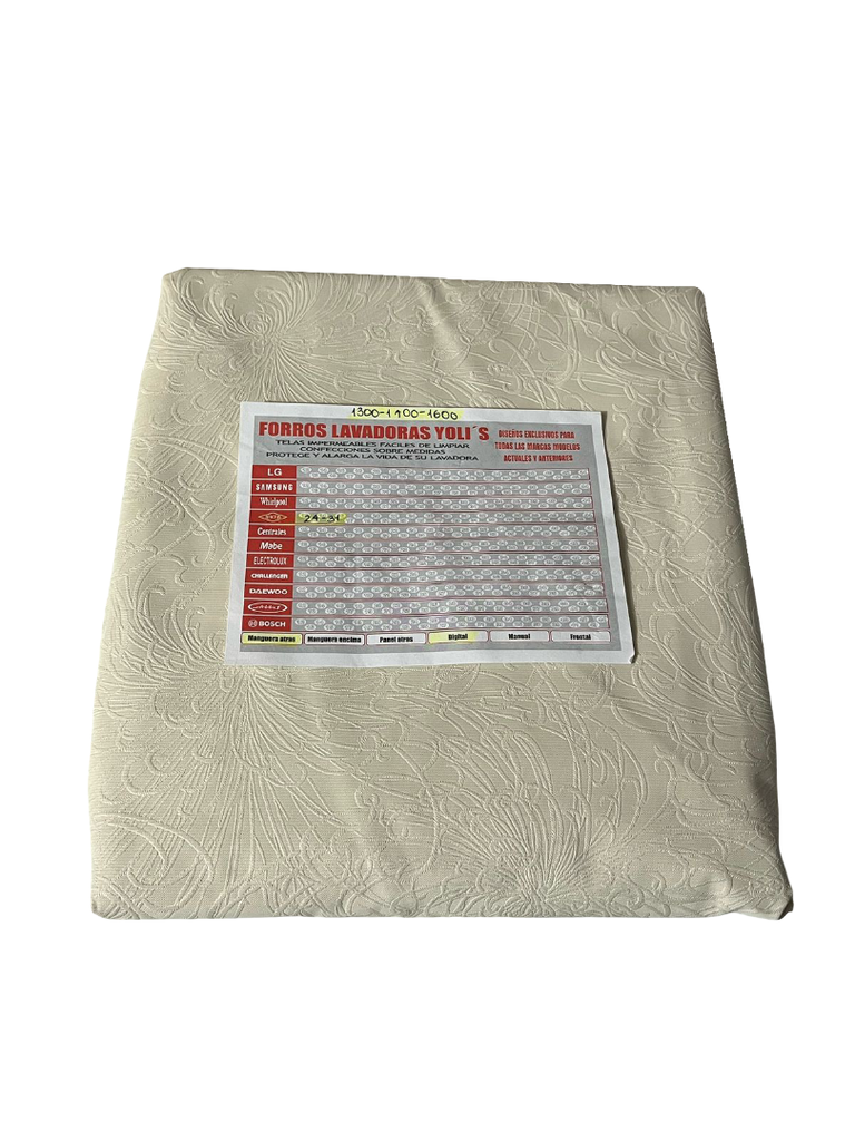 FORRO PARA LAVADORA - MANGUERAS Y FRENTE TRANSPARENTE 29-33LB/31KG (100x62x62) CM CARGA SUPERIOR - HACEB - BLANCO CKD90427