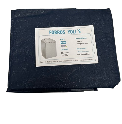 FORRO PARA LAVADORA - MANUAL MANGUERAS ATRÁS 39-42LB 17-19KG (102X70X65) CM CARGA SUPERIOR MABE AZUL CKD90431